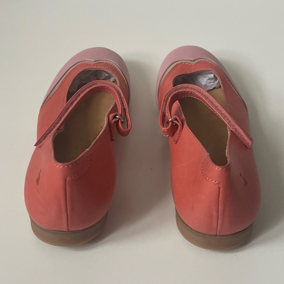 Lindo Girls’ Leather Coral & Pink Mary Jane Shoes - Picture 8 of 16